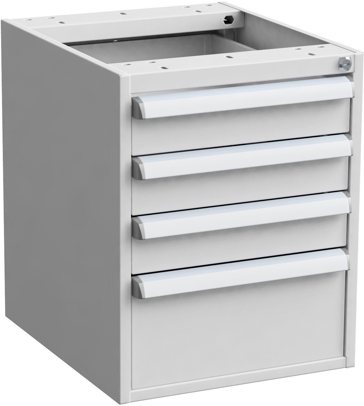ESD-Schubladenblock 45/56, 4 Schubladen: 3x100, 1x200 mm, 100 % Auszug #zoom-1