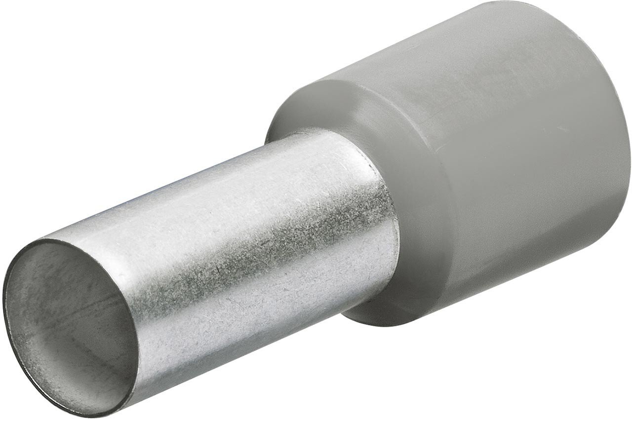 Aderendhülsen mit Kunststoffkragen, 10 mm, 4 mm², grau, 200 Stück #zoom-1