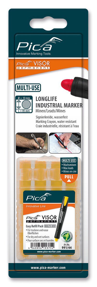 VISOR permanent refill set, yellow, blister pack #zoom-1
