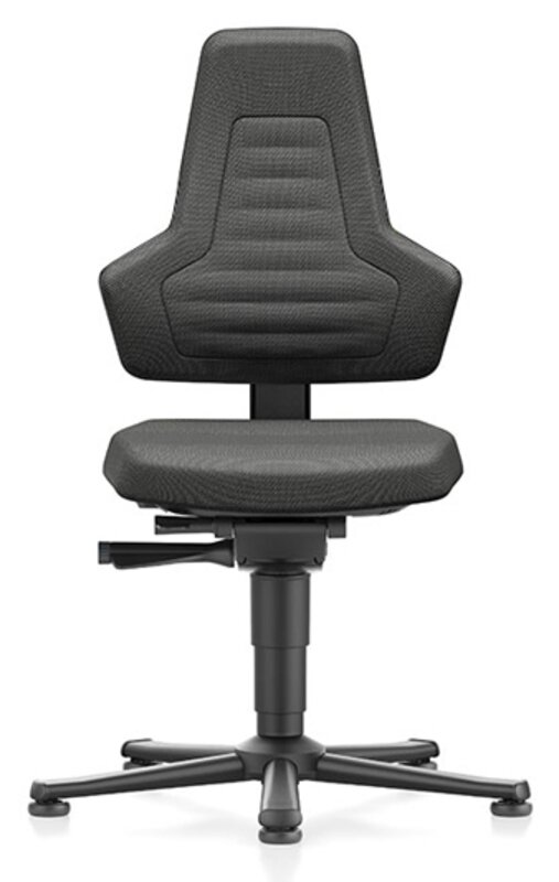 Chaise ESD NEXXIT 1, avec patins, Duotec noir, sans poignées