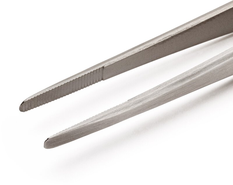 Weller Erem 21SA120 Tweezers with Large, Flat, Round Tips, with Inside and Outside Serrations #2