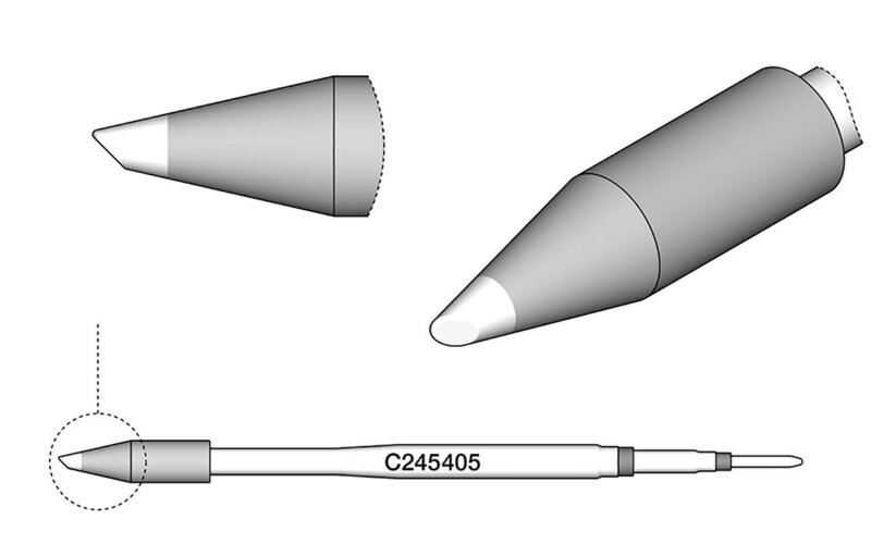 Soldering tip bevelled, D: 1.5 mm, C245405