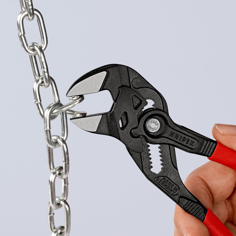 Pliers wrench Pliers and wrench in one tool with plastic coating, gray, atramentized, 180 mm (SB card/blister) #4
