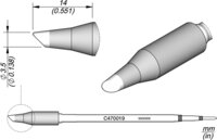 Grot lutowniczy, ścięty, śr. 3,5 mm #thumbnail-1