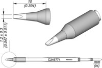 Chisel shaped soldering tip, 1.2 x 0.3 mm, C245774 #thumbnail-1