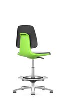 LABSIT 3 laboratory swivel chair, with glides and foot ring, fabric Lucia green #thumbnail-1