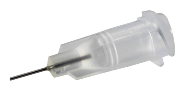 Dispensing needle 0.25", straight, gauge 27, transparent, straight tip shape