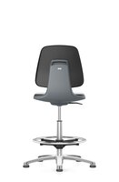 LABSIT 3 laboratory swivel chair, with glides and foot ring, fabric Lucia anthracite #thumbnail-2