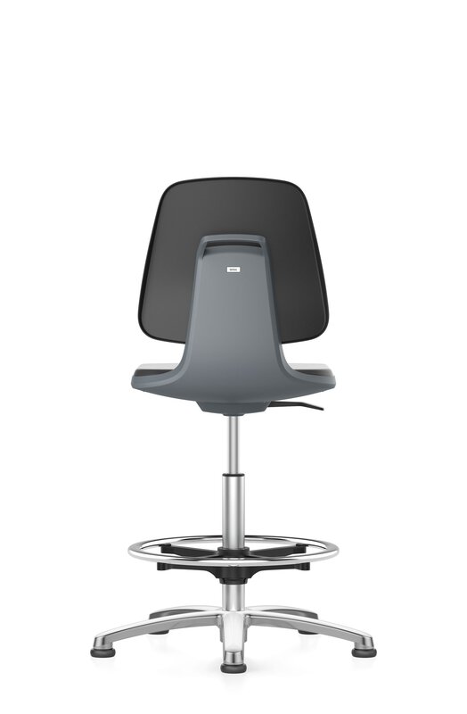 LABSIT 3 laboratory swivel chair, with glides and foot ring, fabric Lucia anthracite #2