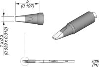 Panne à souder en forme de burin, droite 1 x 0,3 mm #thumbnail-1