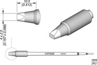 Grot lutowniczy, kształt dłuta, 4 x 2,5 mm #thumbnail-1
