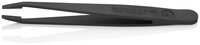 ESD plastic tweezers, smooth, blunt, carbon fiber reinforced plastic, 115 mm #thumbnail-2