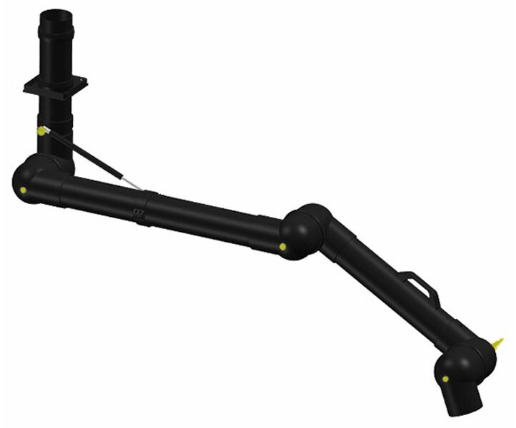 Sistema di braccio di estrazione ESD DN100 3 giunti, 1370 mm, nero - Montaggio a soffitto #zoom-1