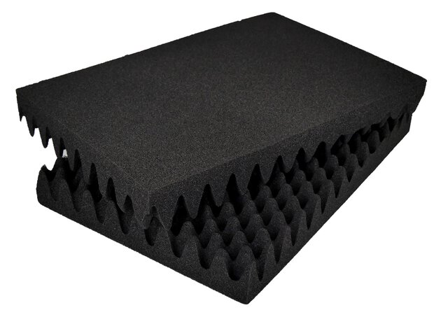 ESD dimpled foam set for case K2007 ESD, black, 365 x 245 mm