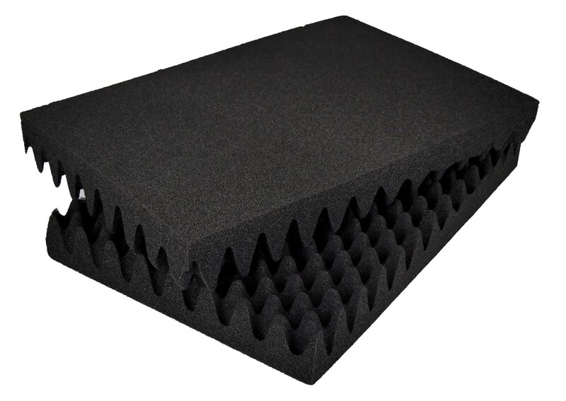 ESD dimpled foam set for case K2007 ESD, black, 365 x 245 mm
