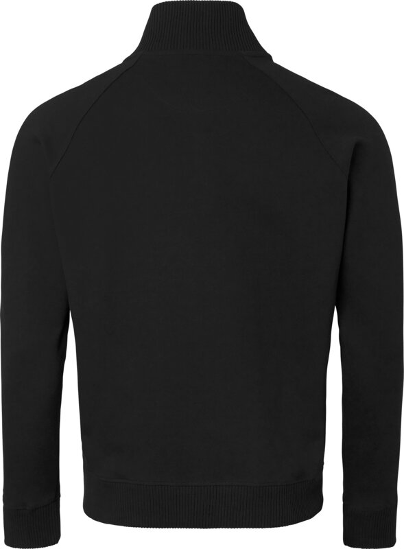 0202 Felpa con zip integrale, Unisex, Nero, S #3
