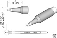 Punta di saldatura per T210-A / T210-NA, a forma di scalpello #thumbnail-1