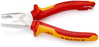 Combination pliers, insulated, with multi-component sleeves, VDE tested; Fastening eyelet, chrome-plated, 180 mm (SB card/blister) #thumbnail-2