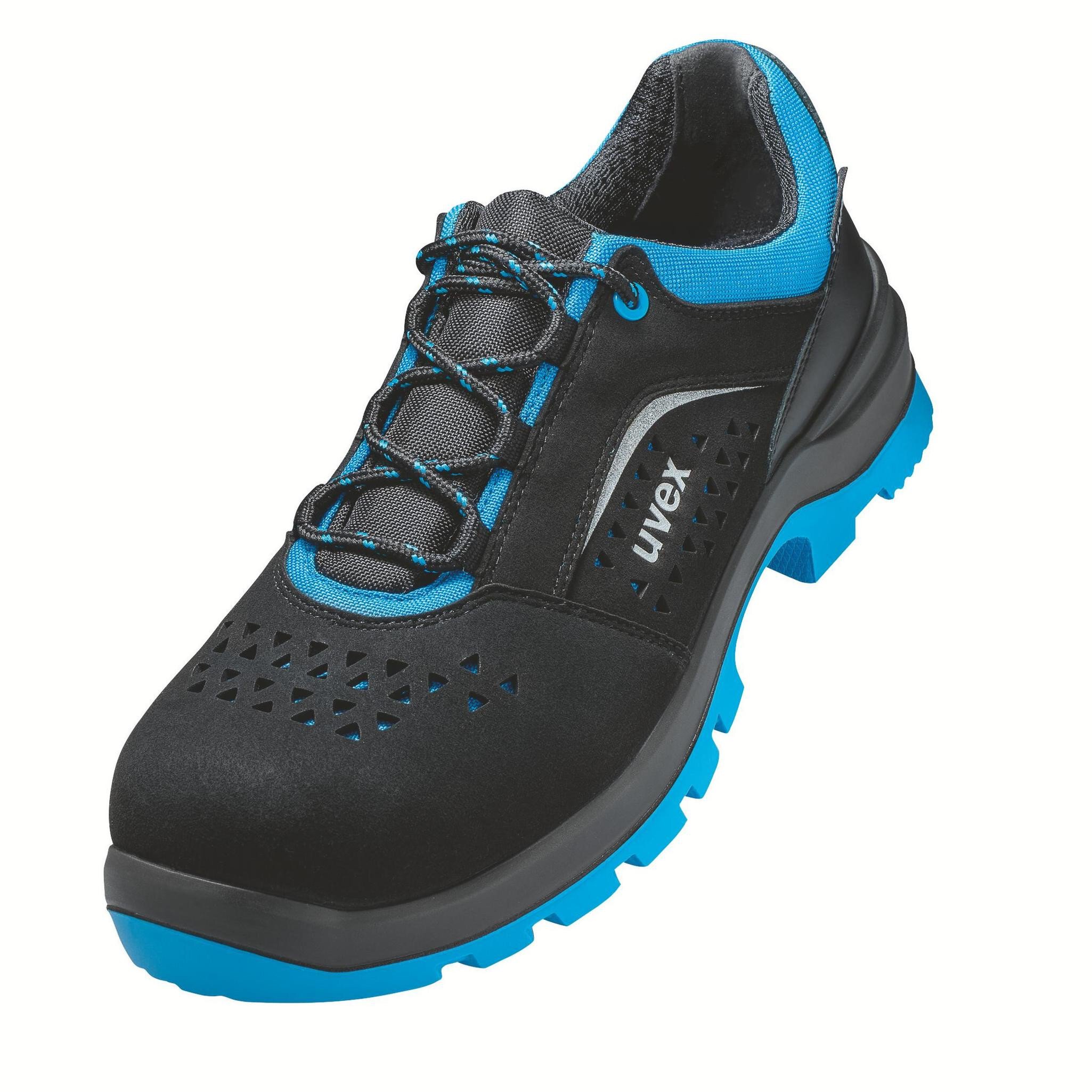 2 xenova Sicherheitsschuh S1 Halbschuh, schwarz-blau #zoom-1