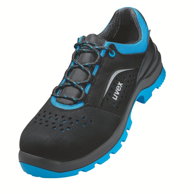 2 xenova Sicherheitsschuh S1 Halbschuh, schwarz-blau