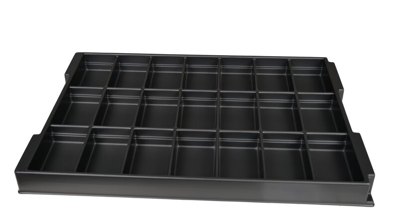 ESD insert for Euro box 3 and 4, 21 wells, 553 x 353 x 46 mm #1