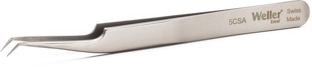 Weller Erem 5CSA Precision Tweezers, Curved 30° Relieved Pecial Stainless Steel Nonmagnetic  Non-Rusting  Acid-Proof Heat-Resistant