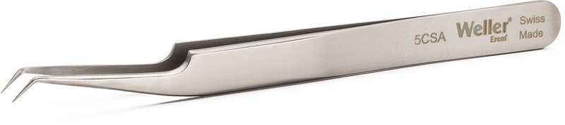Weller Erem 5CSA Precision Tweezers, Curved 30° Relieved Pecial Stainless Steel Nonmagnetic  Non-Rusting  Acid-Proof Heat-Resistant #1