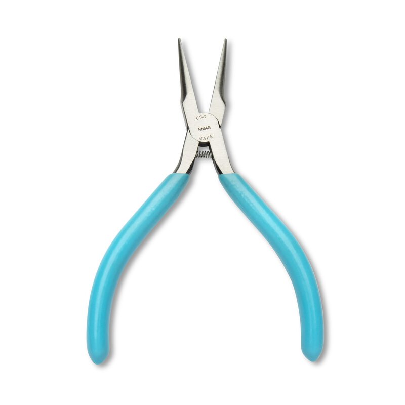 Weller Xcelite 5" ESD-safe smooth needle nose pliers with smooth jaws and slim line #3