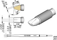 Lötspitze barrell, Durchmesser 0,8 mm, C210038 #thumbnail-1