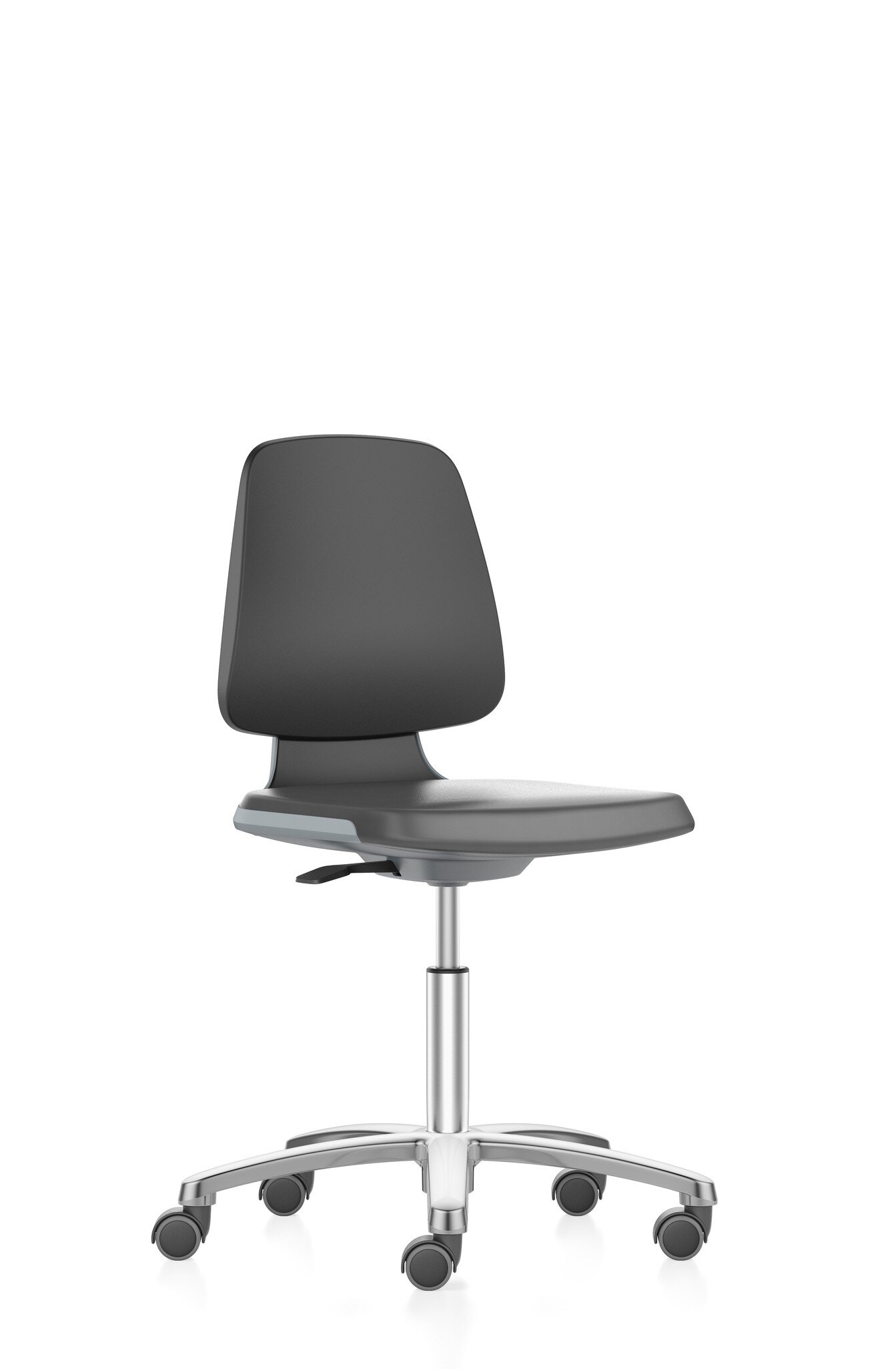 LABSIT 2 laboratory swivel chair, with castors, imitation leather Magic anthracite #zoom-3