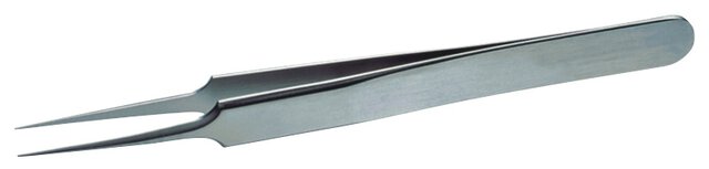 High precision tweezers, fine tips, 110 mm