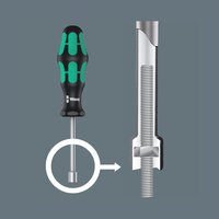 Socket wrench screwdriver, 3/16" x 90 mm #thumbnail-3