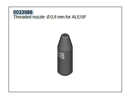 Teflon nozzle Ø 0.8 for ALE/SF #zoom-1