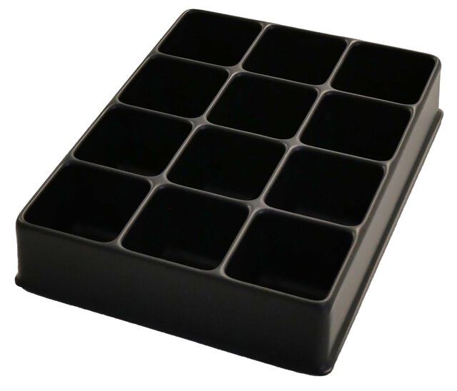 Garniture ESD pour mallette K 2001 ESD, 12 compartiments de 53 x 50 mm