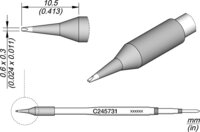 punta di saldatura a forma di scalpello, 0,6 x 0,3 mm #thumbnail-1