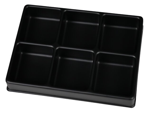 ESD-inzetstuk voor koffer K2012 ESD, 6 vakken à 38 x 35 mm