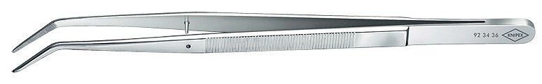 Precision tweezers with guide pin, angled, 150 mm #zoom-1