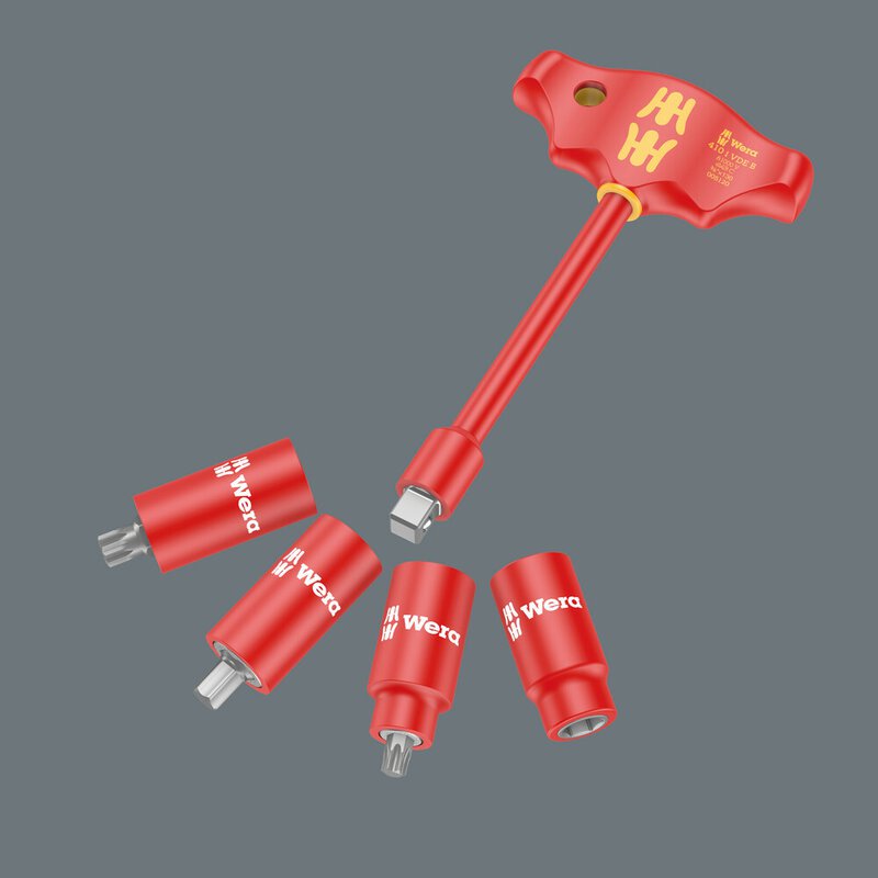 VDE Quergriff-Adapterschraubendreher für 3/8" Steckschlüsseleinsätze 410 i VDE B, 130 mm #5