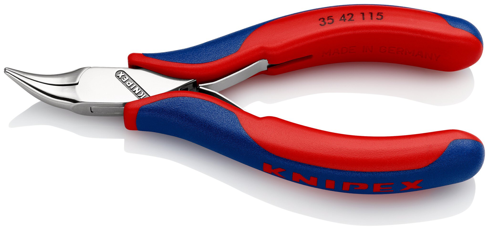 Electronics gripping pliers with multi-component sleeves, angled at 45°, 115 mm (SB card/blister) #zoom-1