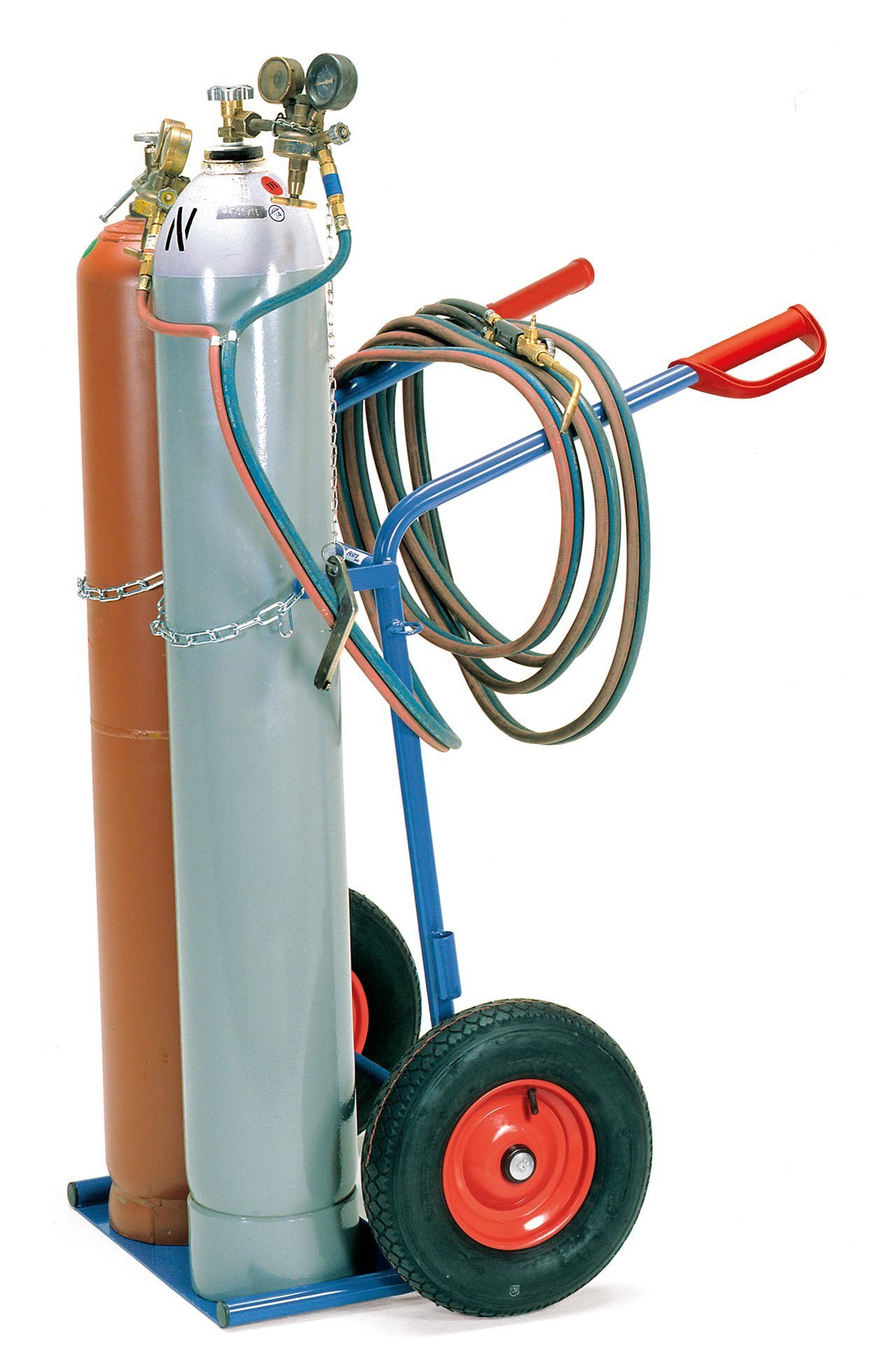 Stalen flessenwagen met luchtbanden 400x100 mm  #zoom-2