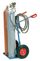 Stalen flessenwagen met luchtbanden 400x100 mm  #thumbnail-2