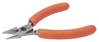 Kompakte Flachrundzangen mit orangefarbenen PVC-Griffen 121 mm, Industrieverpackung #thumbnail-1