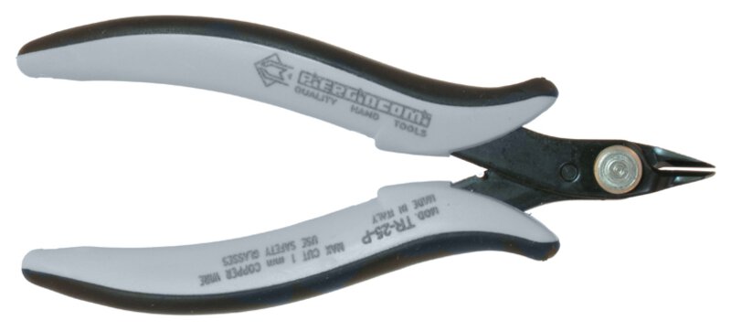 ESD zijkniptang met veiligheidsclip, zonder afschuining, Cu 1,02 mm, 132 mm