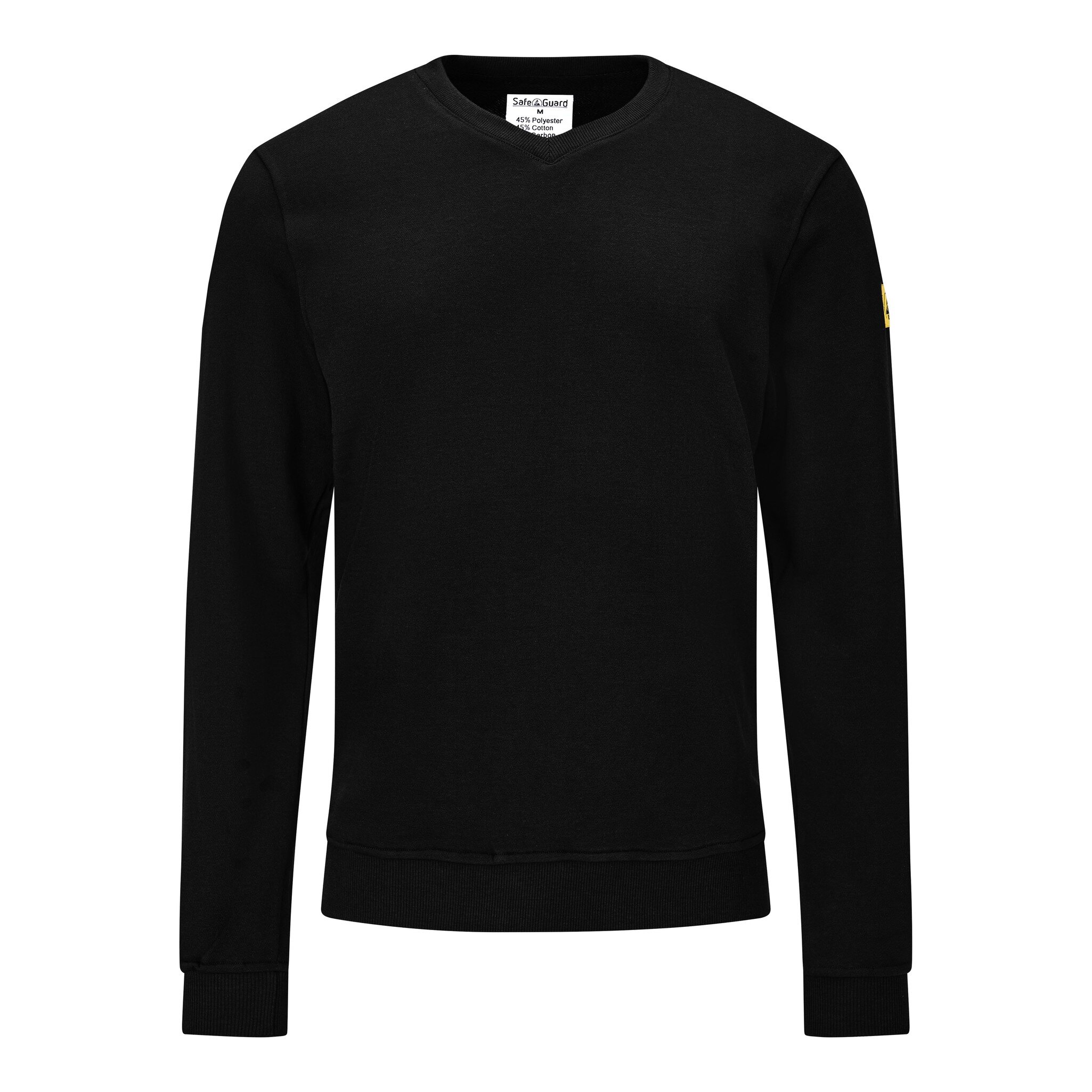 Sweat-shirt ESD, col en V, noir, XL, coupe confortable #zoom-1