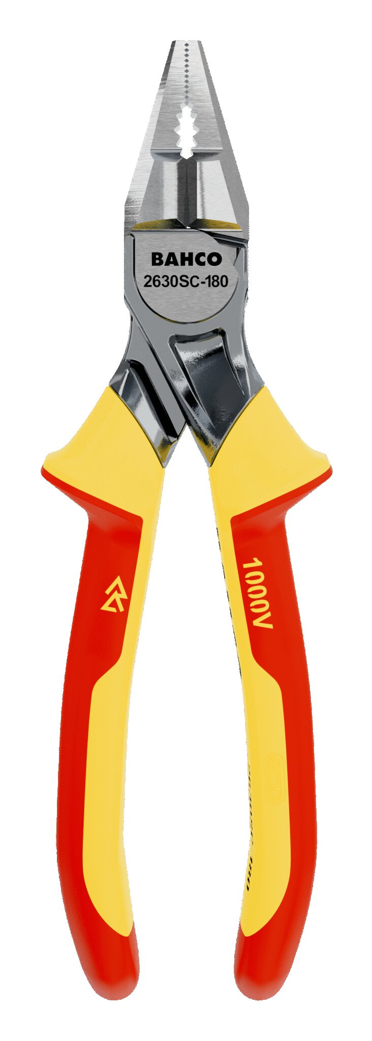 Reinforced Combination Pliers with Insulated Dual-Component Handles and Chrome Finish, VDE approved #zoom-2