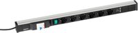 Barre d'énergie 836 mm, 6 prises + interrupteur + interrupteur FI + 2xUSB #thumbnail-1