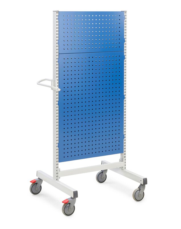 Industrie Multiwagen, hoher Rahmen, M750, Lochplatte blau