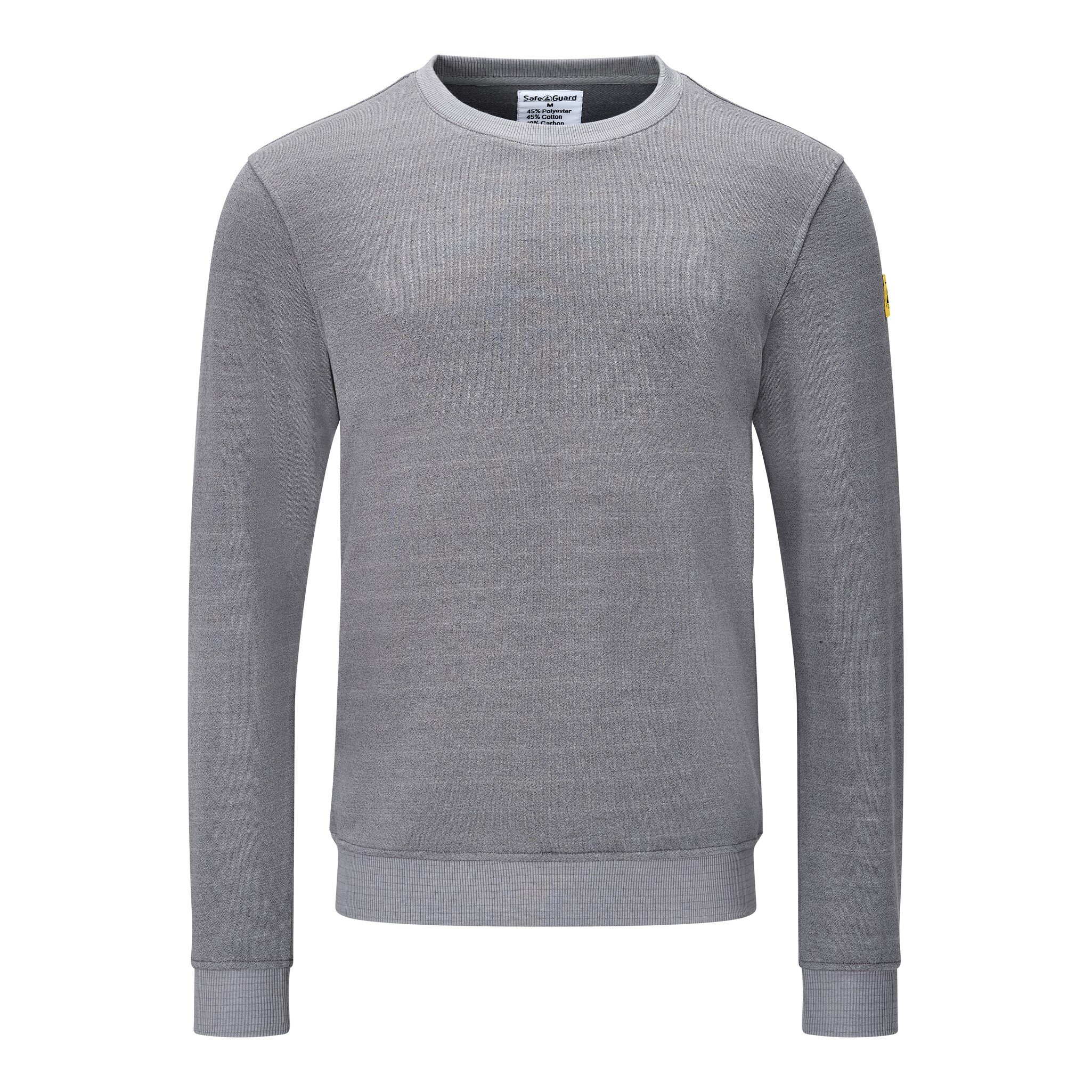 Bluza ESD, okrągły dekolt, szara, rozmiar XL, krój Comfort-Fit #zoom-1