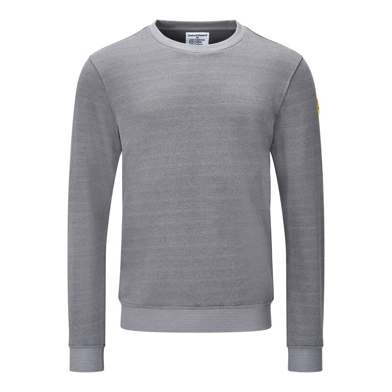 Bluza ESD, okrągły dekolt, szara, rozmiar XL, krój Comfort-Fit #1