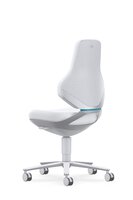 ESD cleanroom TEXON 2 industrial swivel chair, with castors, Skintec white #thumbnail-4